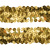 Тесьма с пайетками D16, шир. 30 мм/уп. 25+/-1 м, цвет золото - купить в Братске. Цена: 1 087.39 руб.