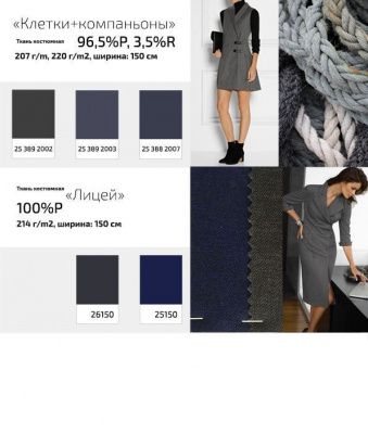 Ткань костюмная клетка 25577 2004, 230 гр/м2, шир.150см, цвет т.синий/сер/ч/бел - купить в Братске. Цена 539.74 руб.