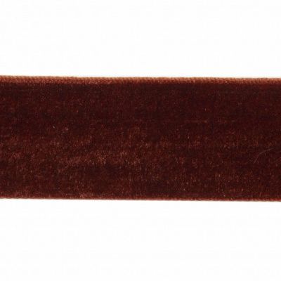 Лента бархатная нейлон, шир.25 мм, (упак. 45,7м), цв.120-шоколад - купить в Братске. Цена: 981.09 руб.