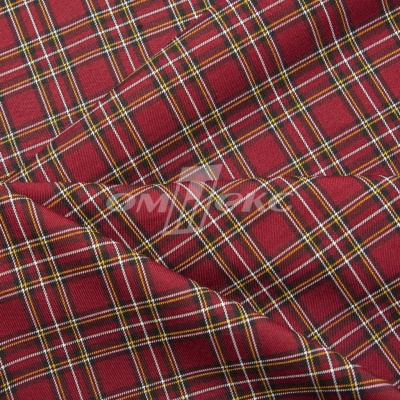 Ткань костюмная клетка 24379 2012, 230 гр/м2, шир.150см, цвет бордовый/бел/жел - купить в Братске. Цена 539.74 руб.