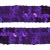 Тесьма с пайетками 12, шир. 20 мм/уп. 25+/-1 м, цвет фиолет - купить в Братске. Цена: 778.19 руб.