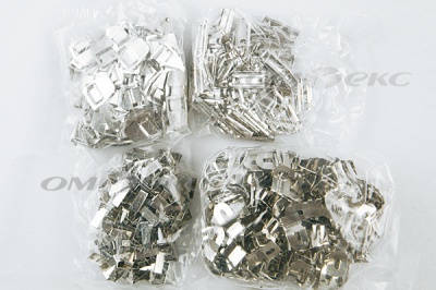 Крючки брючные 4 шипа "Стром" 144 шт. никель - купить в Братске. Цена: 383.97 руб.