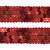 Тесьма с пайетками 3, шир. 20 мм/уп. 25+/-1 м, цвет красный - купить в Братске. Цена: 778.19 руб.