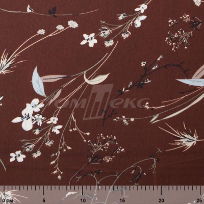 Плательная ткань "Фламенко" 2.2, 80 гр/м2, шир.150 см, принт растительный - купить в Братске. Цена 239.03 руб.