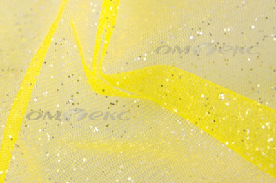 Сетка Глиттер, 40 гр/м2, шир.160см, цвет жёлтый - купить в Братске. Цена 163.01 руб.