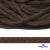 Шнур плетеный d-6 мм, 70% хлопок 30% полиэстер, уп.90+/-1 м, цв.1073-т.коричневый - купить в Братске. Цена: 594 руб.