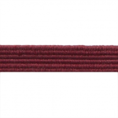 Резиновые нити с текстильным покрытием, шир. 6 мм ( упак.30 м/уп), цв.- 88-бордо - купить в Братске. Цена: 155.22 руб.