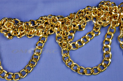 Цепь металл декоративная №11 (17*13) золото (10+/-1 м)  - купить в Братске. Цена: 1 341.87 руб.
