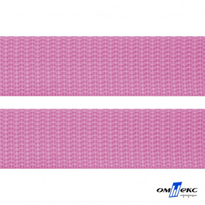 Розовый- цв.513-Текстильная лента-стропа 550 гр/м2 ,100% пэ шир.30 мм (боб.50+/-1 м) - купить в Братске. Цена: 475.36 руб.