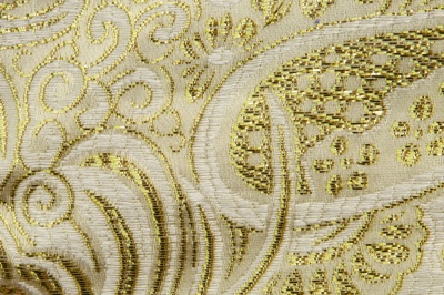 Ткань костюмная жаккард №5, 140 гр/м2, шир.150см, цвет золото - купить в Братске. Цена 383.29 руб.