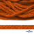 Шнур плетеный d-6 мм, 70% хлопок 30% полиэстер, уп.90+/-1 м, цв.1066-апельсин - купить в Братске. Цена: 588 руб.