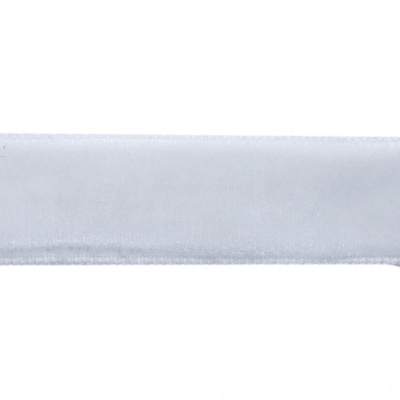 Лента бархатная нейлон, шир.12 мм, (упак. 45,7м), цв.01-белый - купить в Братске. Цена: 457.61 руб.