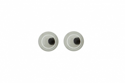 Глазки для игрушек, круглые, с бегающими зрачками, 3 мм/упак.100+/-5 шт, цв. -черно-белые - купить в Братске. Цена: 25.40 руб.