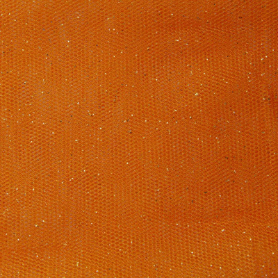 Сетка Глиттер, 24 г/м2, шир.145 см., оранжевый - купить в Братске. Цена 117.24 руб.