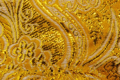 Ткань костюмная жаккард №12, 140 гр/м2, шир.150см, цвет жёлтый - купить в Братске. Цена 383.29 руб.