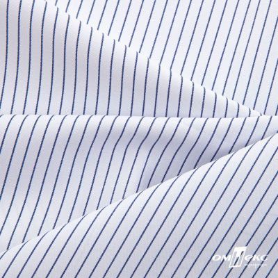 Ткань сорочечная Ронда, 115 г/м2, 58% пэ,42% хл, шир.150 см, цв.4-синяя, (арт.114) - купить в Братске. Цена 306.69 руб.
