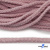 Шнур плетеный d-6 мм круглый, 70% хлопок 30% полиэстер, уп.90+/-1 м, цв.1087-розовый - купить в Братске. Цена: 588 руб.