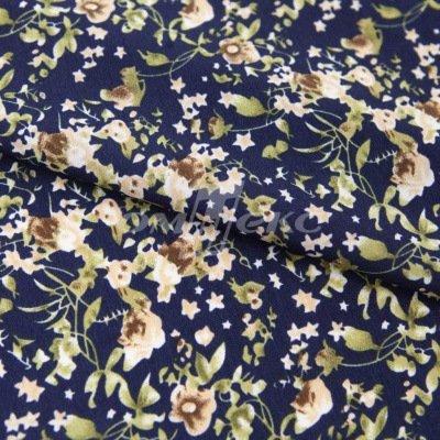 Плательная ткань "Фламенко" 1.1, 80 гр/м2, шир.150 см, принт растительный - купить в Братске. Цена 241.49 руб.