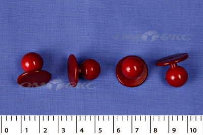 Пуговица поварская "Пукля", 10 мм, цвет красный - купить в Братске. Цена: 2.28 руб.