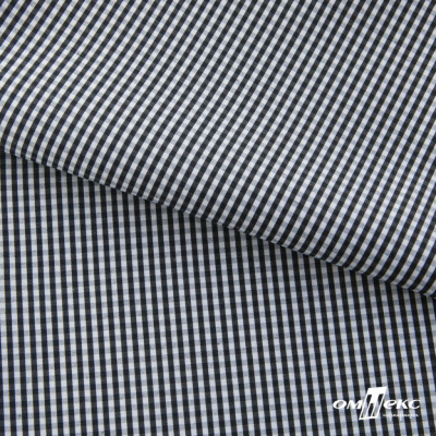 Ткань сорочечная Клетка Виши, 115 г/м2, 58% пэ,42% хл, шир.150 см, цв.6-черный, (арт.111) - купить в Братске. Цена 309.82 руб.