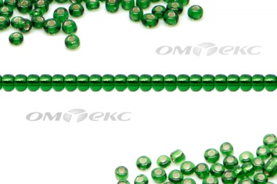Бисер (SL) 11/0 ( упак.100 гр) цв.27В - зелёный - купить в Братске. Цена: 53.34 руб.