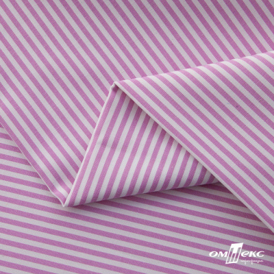 Ткань сорочечная Полоска Кенди, 115 г/м2, 58% пэ,42% хл, шир.150 см, цв.1-розовый, (арт.110) - купить в Братске. Цена 306.69 руб.