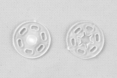 Кнопки пришивные пластиковые 15 мм, блистер 24шт, цв.-прозрачные - купить в Братске. Цена: 68.79 руб.