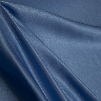 Поли креп-сатин 16-4132, 125 (+/-5) гр/м2, шир.150см, цвет голубой - купить в Братске. Цена 155.57 руб.