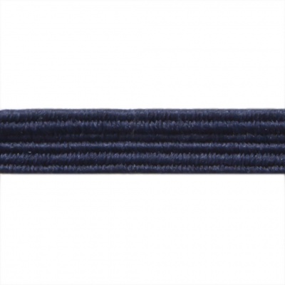 Резиновые нити с текстильным покрытием, шир. 6 мм ( упак.30 м/уп), цв.- 117-т.синий - купить в Братске. Цена: 152.05 руб.