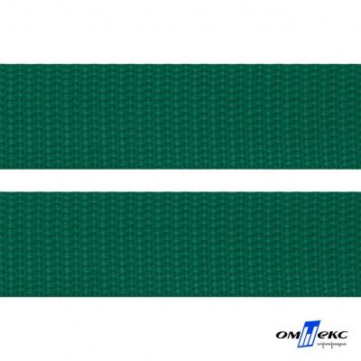 Зелёный- цв.876 -Текстильная лента-стропа 550 гр/м2 ,100% пэ шир.20 мм (боб.50+/-1 м) - купить в Братске. Цена: 318.85 руб.