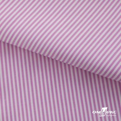 Ткань сорочечная Полоска Кенди, 115 г/м2, 58% пэ,42% хл, шир.150 см, цв.1-розовый, (арт.110) - купить в Братске. Цена 306.69 руб.