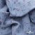 Ткань Муслин принт, 100% хлопок, 125 гр/м2, шир. 140 см, #2308 цв. 69 серо-голубой с цветком - купить в Братске. Цена 413.11 руб.