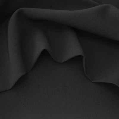 Костюмная ткань "Элис", 220 гр/м2, шир.150 см, цвет чёрный - купить в Братске. Цена 308 руб.