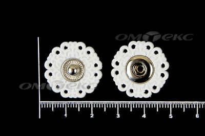 Кнопки пришивные №6 S20мм пластиковые белые - купить в Братске. Цена: 9.88 руб.