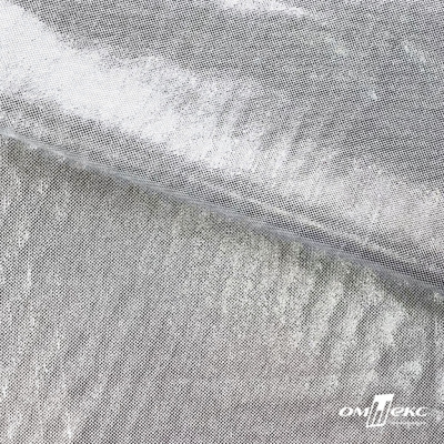 Трикотажное полотно голограмма, шир.140 см, #602 -белый/серебро - купить в Братске. Цена 385.88 руб.