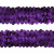 Тесьма с пайетками 12, шир. 30 мм/уп. 25+/-1 м, цвет фиолет - купить в Братске. Цена: 1 098.48 руб.