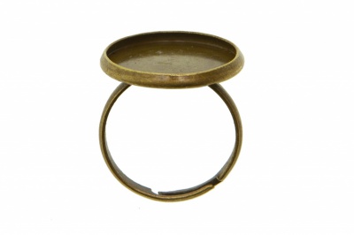 Заготовка для рукоделия металлическая фигурная для кольца 15мм - купить в Братске. Цена: 7.44 руб.