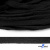 Шнур плетеный d-8 мм плоский, 70% хлопок 30% полиэстер, уп.85+/-1 м, цв.- чёрный - купить в Братске. Цена: 735 руб.