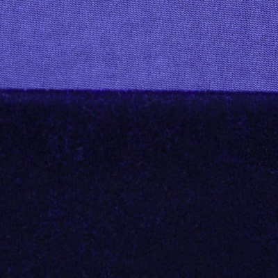 Бархат стрейч №14, 240 гр/м2, шир.160 см, (2,6 м/кг), цвет т.синий - купить в Братске. Цена 748.44 руб.