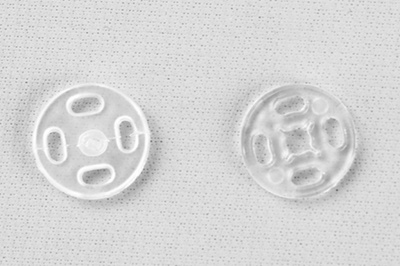 Кнопки пришивные пластиковые 11,5 мм, блистер 24шт, цв.-прозрачные - купить в Братске. Цена: 59.44 руб.