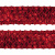 Тесьма с пайетками 3, шир. 35 мм/уп. 25+/-1 м, цвет красный - купить в Братске. Цена: 1 321.65 руб.